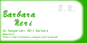 barbara meri business card