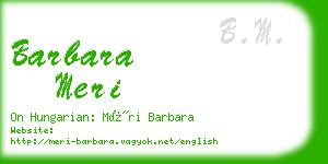 barbara meri business card